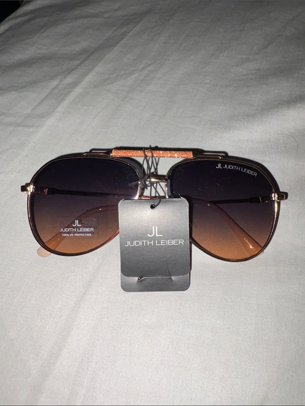 Judith Leiber Men’s Brown Gradient Aviator Shorts Sunglasses